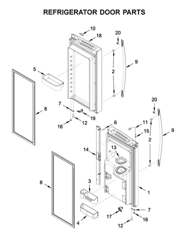 Refrigerator door parts