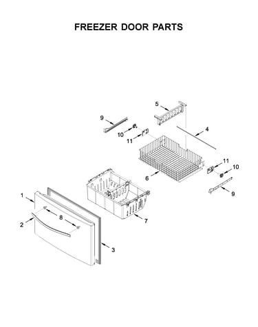 Freezer door parts