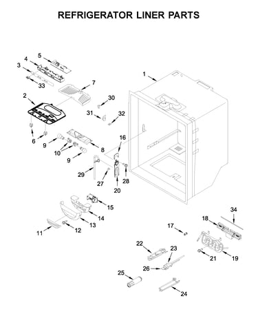 Refrigerator liner parts