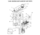 KitchenAid 9KSM180RPMB0 case, gearing and planetary unit parts diagram