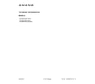 Amana ART348FFFB00 cover sheet diagram