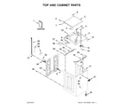 Maytag 7MMVWB855EC2 top and cabinet parts diagram