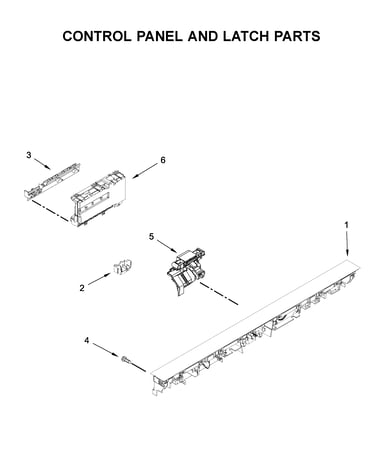 Control panel and latch parts