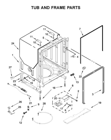 Tub and frame parts