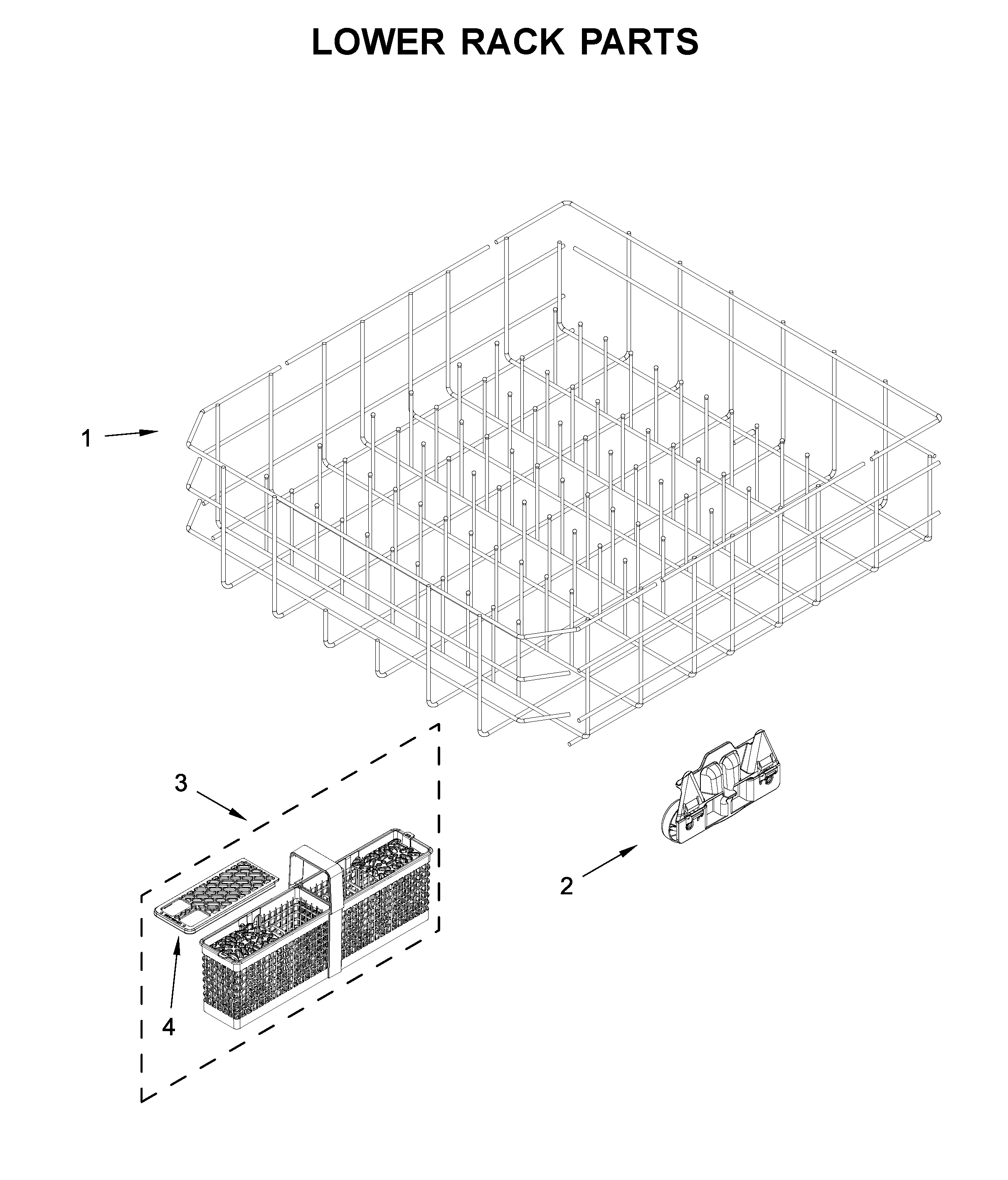 Lower rack parts