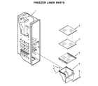 Whirlpool WRSA71CIHZ00 freezer liner parts diagram