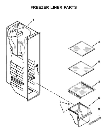Freezer liner parts