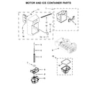 Whirlpool WRSA71CIHN00 motor and ice container parts diagram