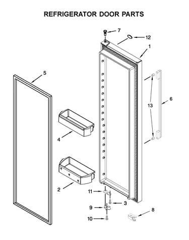 Refrigerator door parts