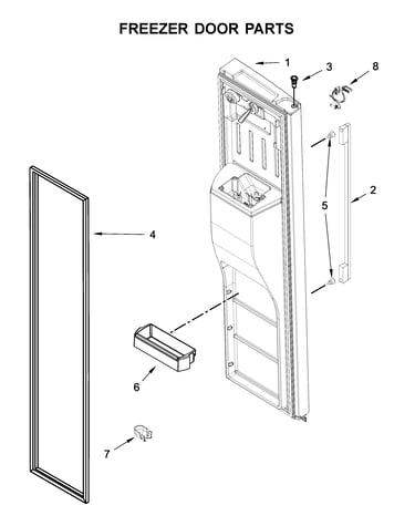 Freezer door parts