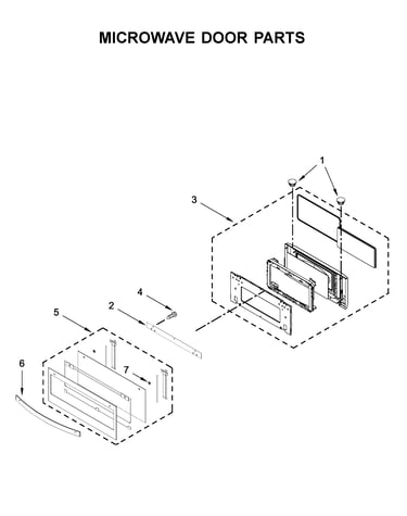 Microwave door parts