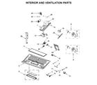 Whirlpool WMH75021HZ2 interior and ventilation parts diagram