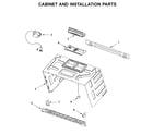 Whirlpool WMH75021HV2 cabinet and installation parts diagram