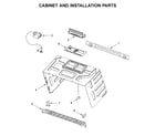Whirlpool YWMH75021HV2 cabinet and installation parts diagram