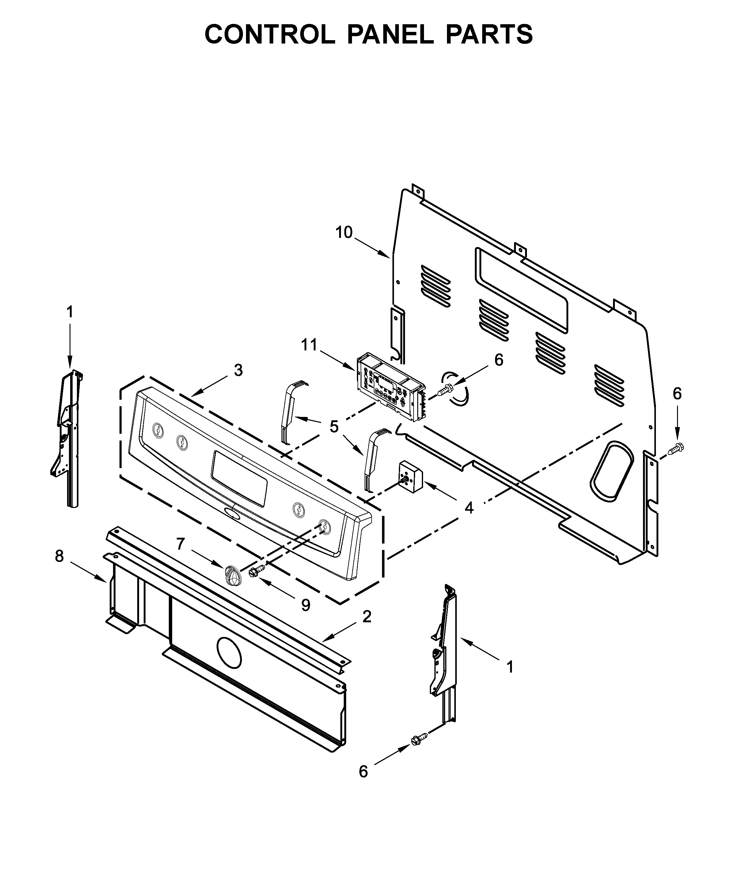 Control panel parts