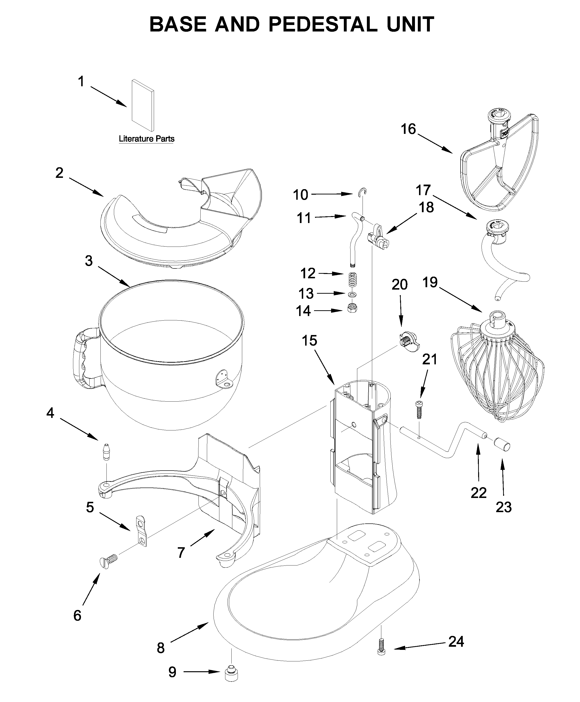 Base and pedestal unit