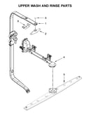 Upper wash and rinse parts