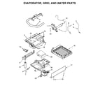 KitchenAid KUIO338HSS00 evaporator, grid, and water parts diagram