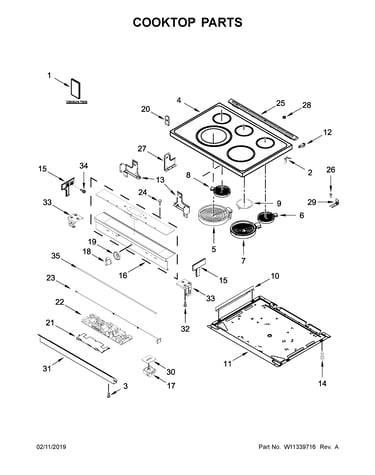 Cooktop parts