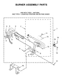 Burner assembly parts