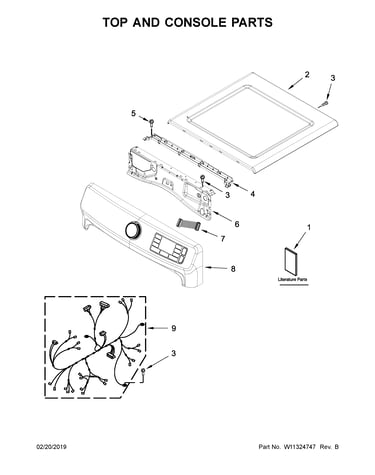 Top and console parts