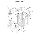 Whirlpool YWED6620HC0 cabinet parts diagram