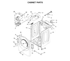 Whirlpool YWED6620HW0 cabinet parts diagram