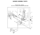 Whirlpool 7MWGD5622HW0 burner assembly parts diagram