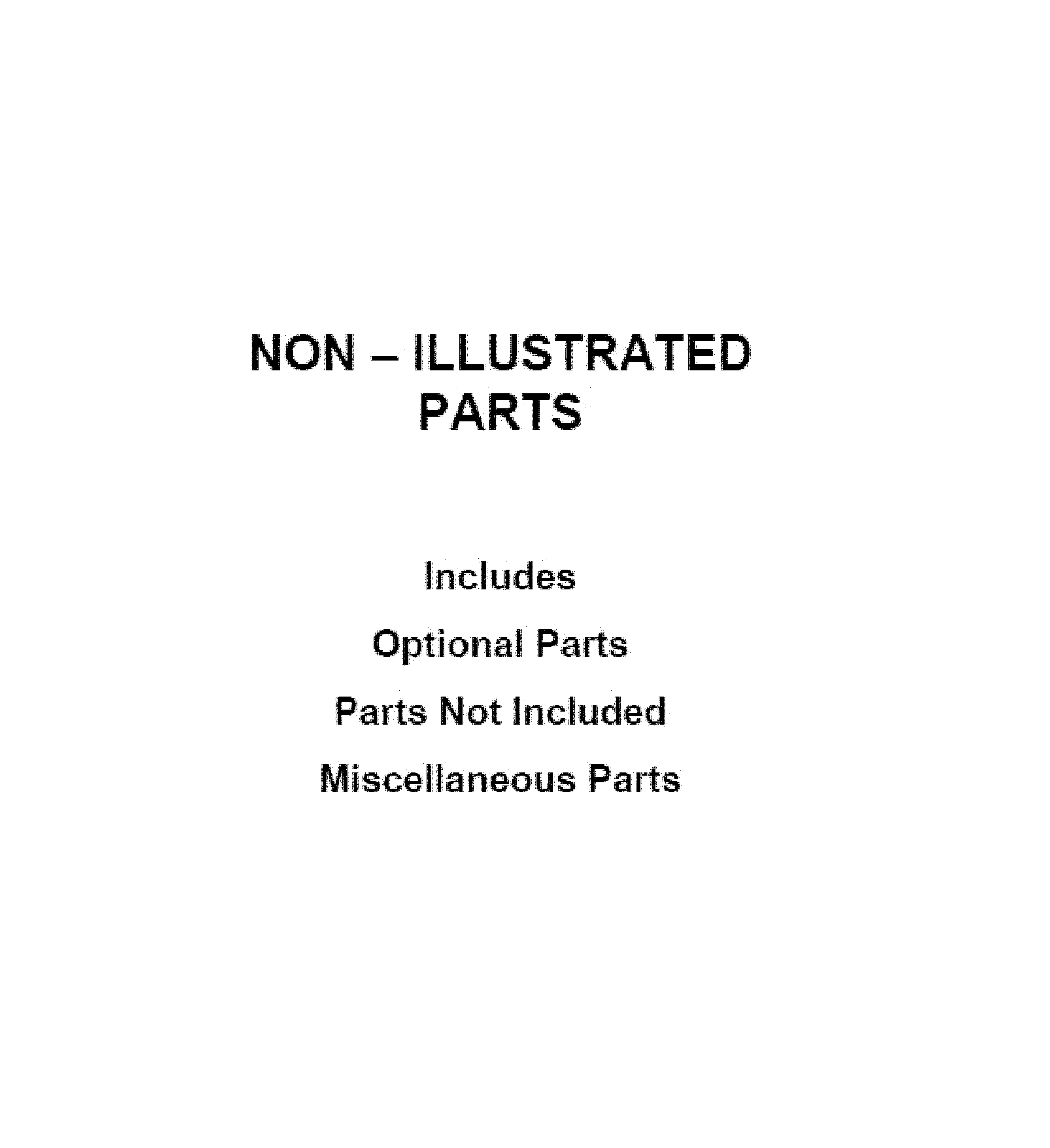 Optional parts (not included)