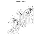 Whirlpool WHD560CHW0 cabinet parts diagram