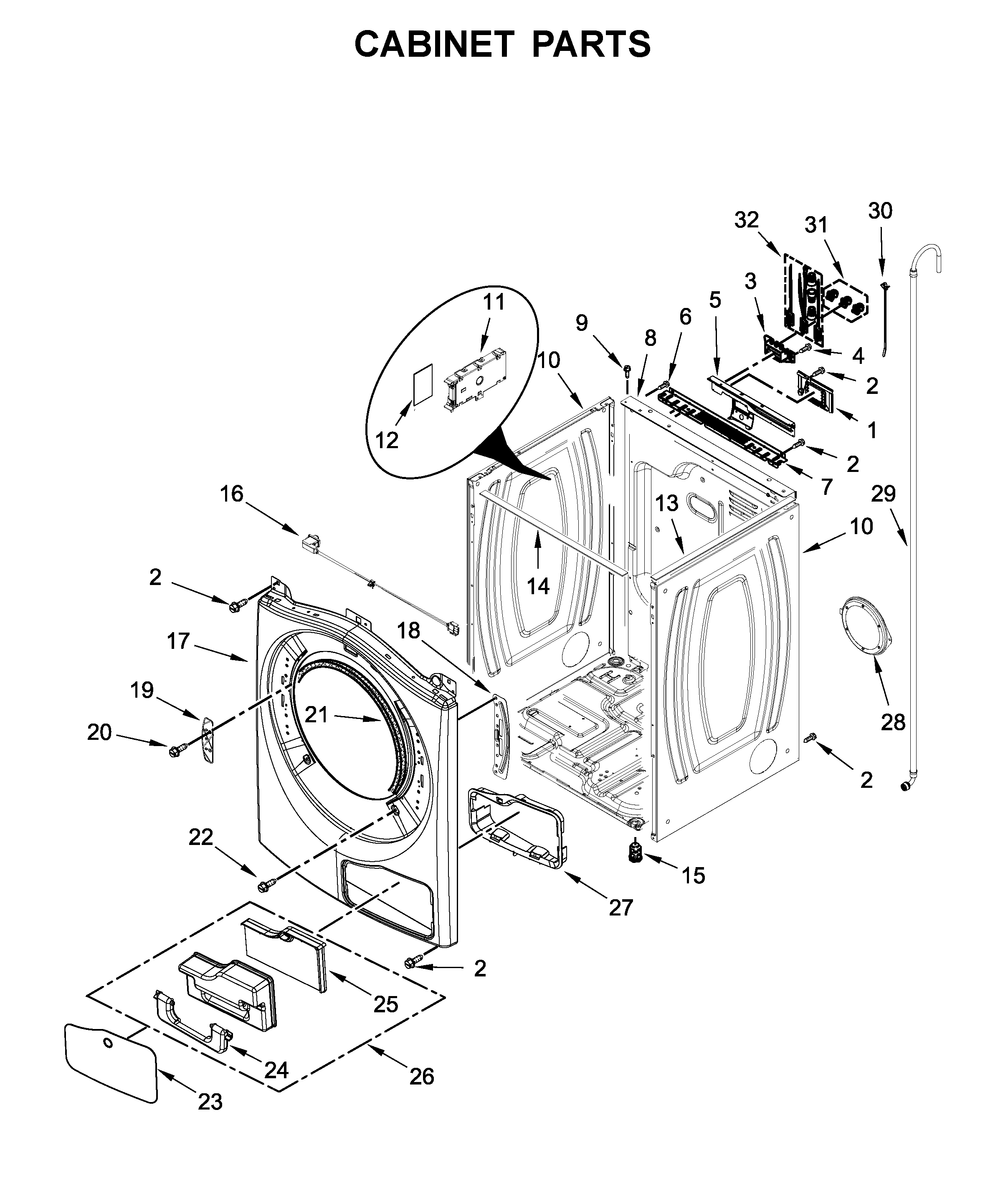 Cabinet parts