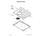 Whirlpool YWFE975H0HZ1 cooktop parts diagram