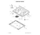 Whirlpool YWFE550S0HZ1 cooktop parts diagram