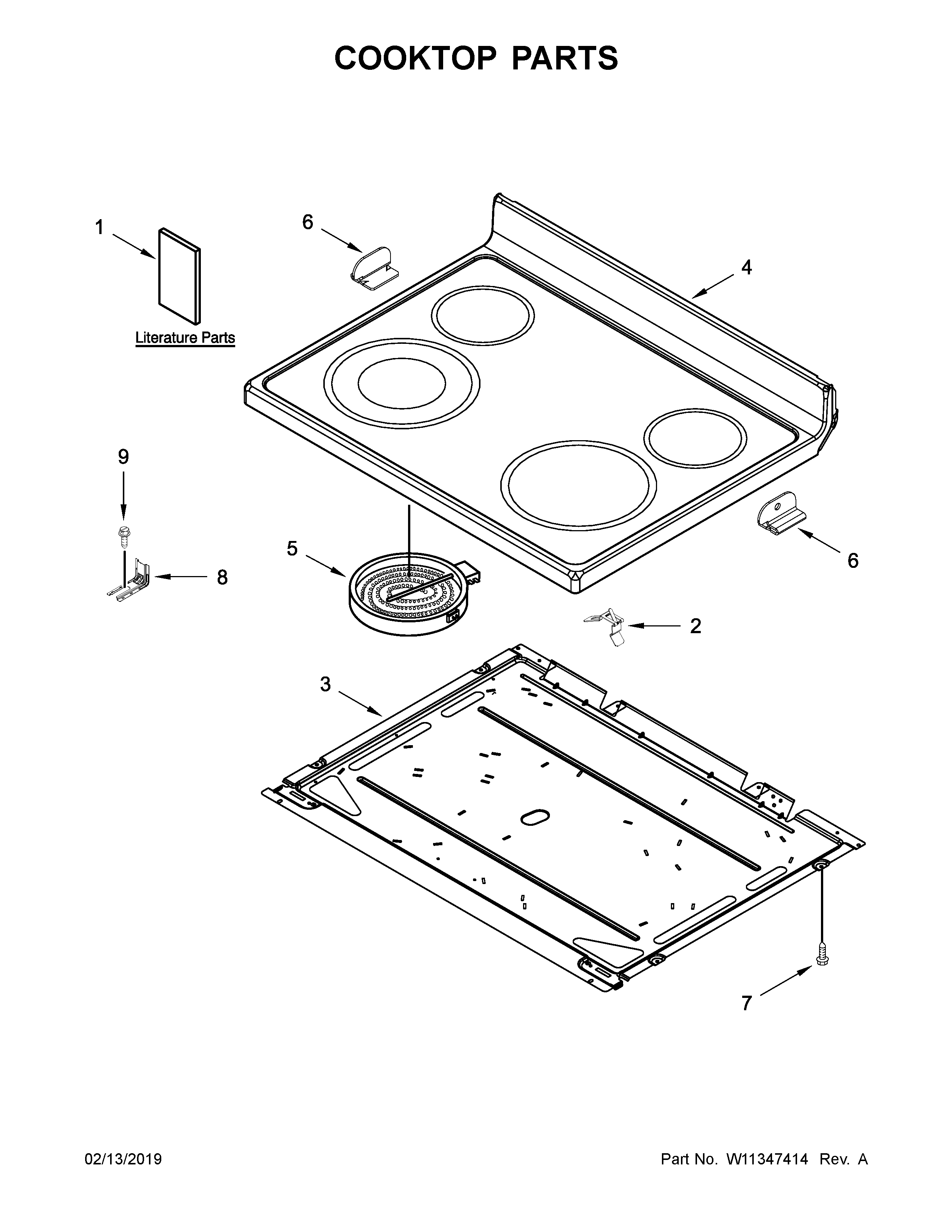 Cooktop parts