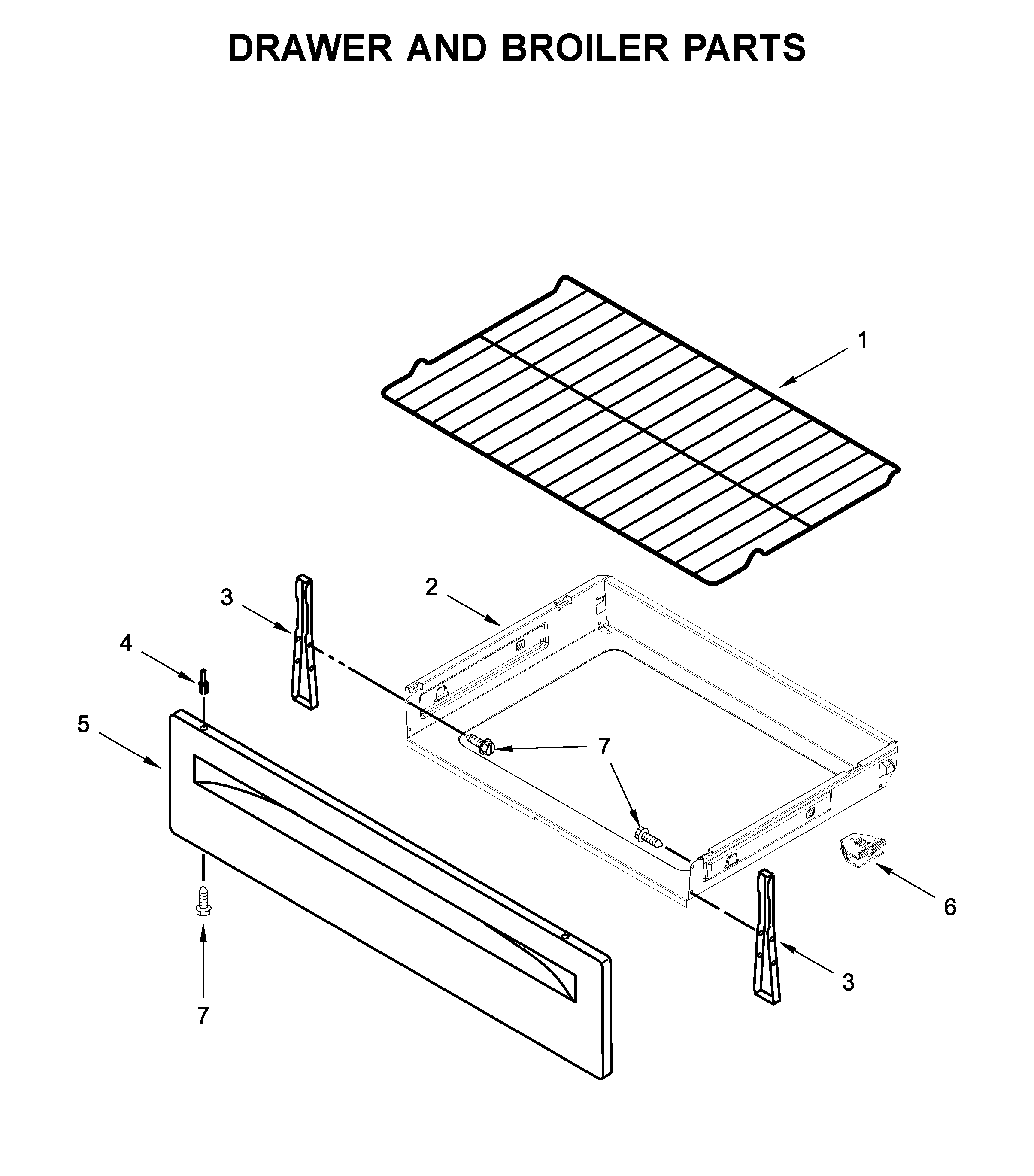 Drawer and broiler parts