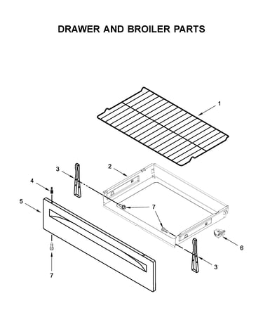 Drawer and broiler parts