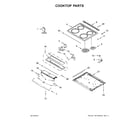 Whirlpool YWEE510S0FW2 cooktop parts diagram