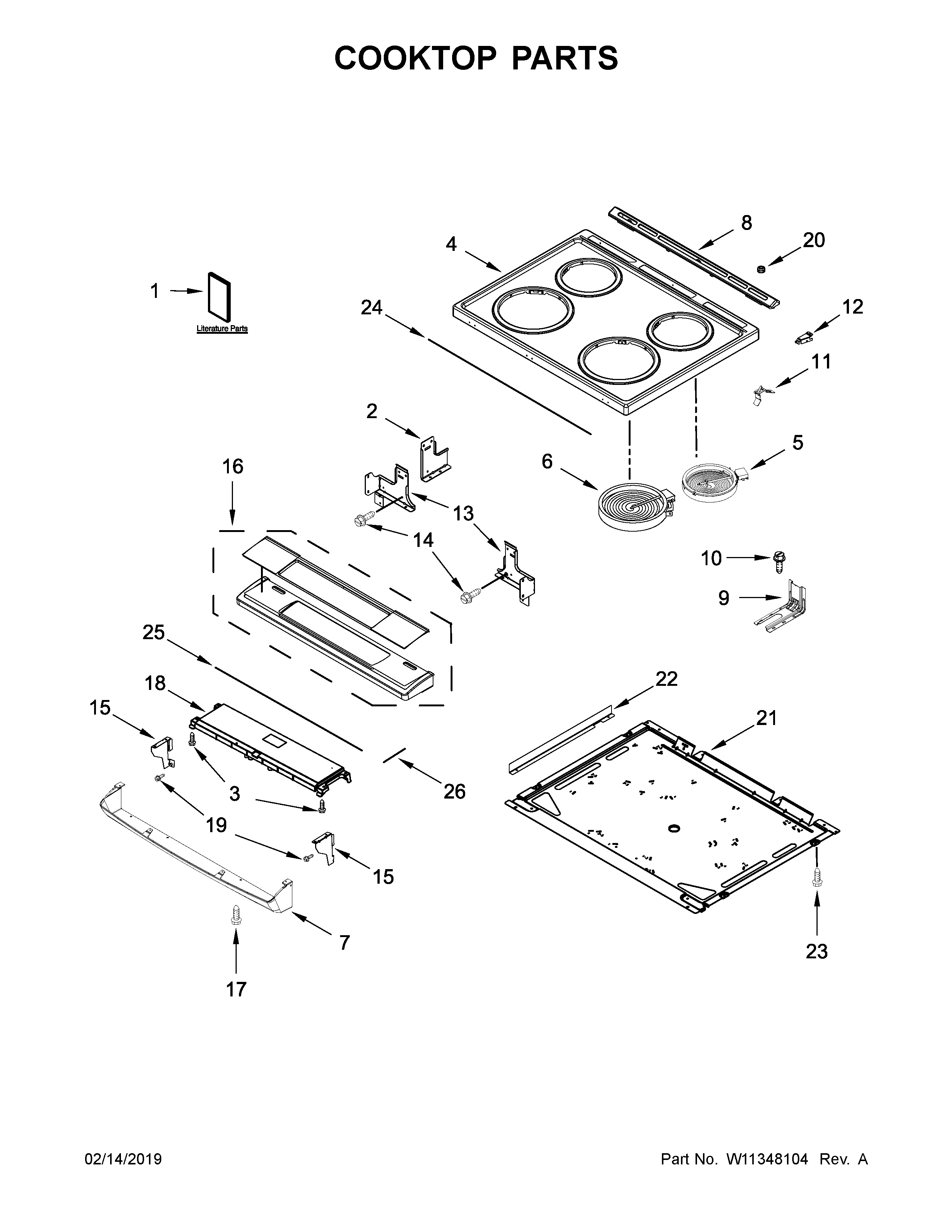 Cooktop parts