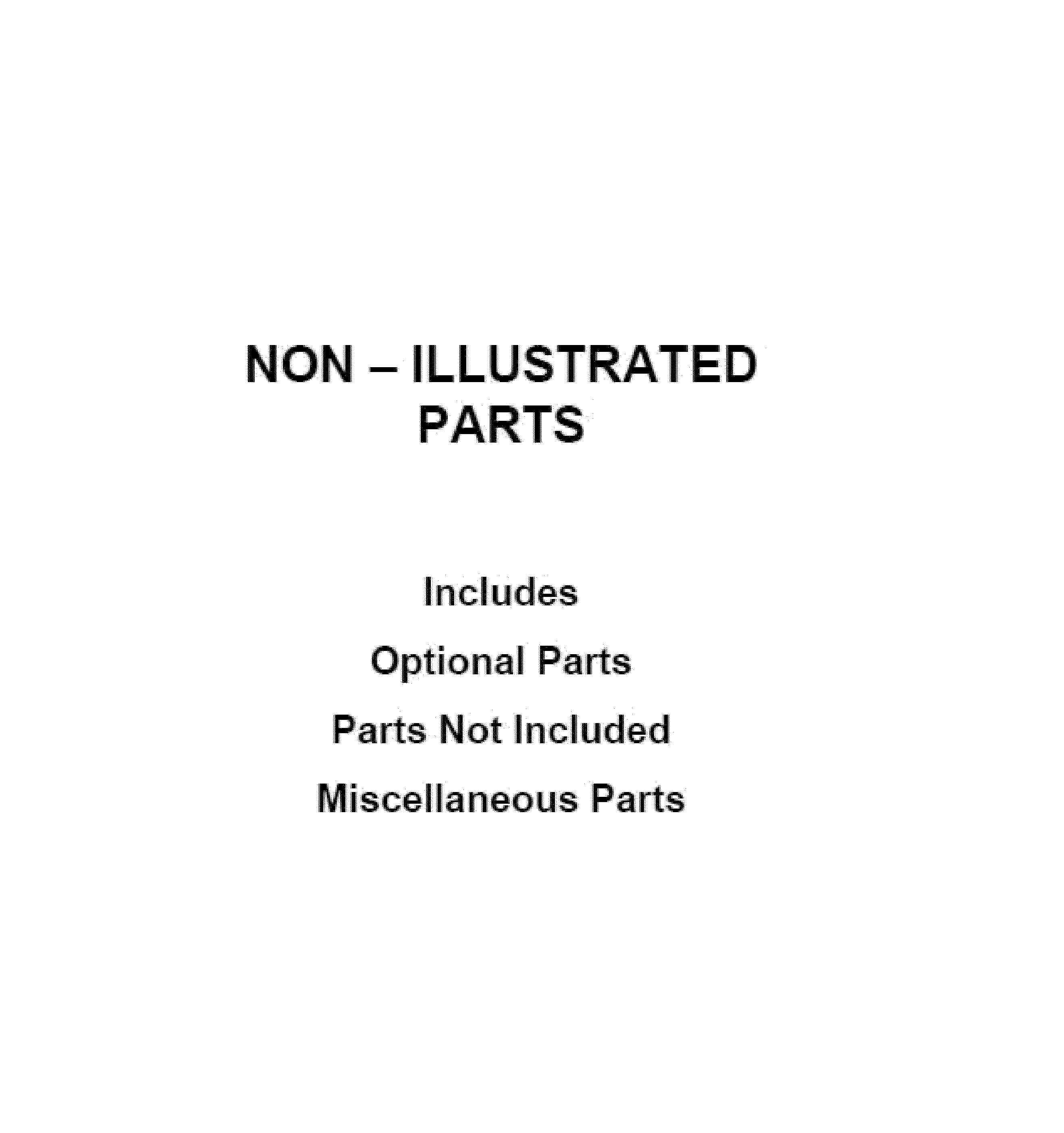 Optional parts (not included)