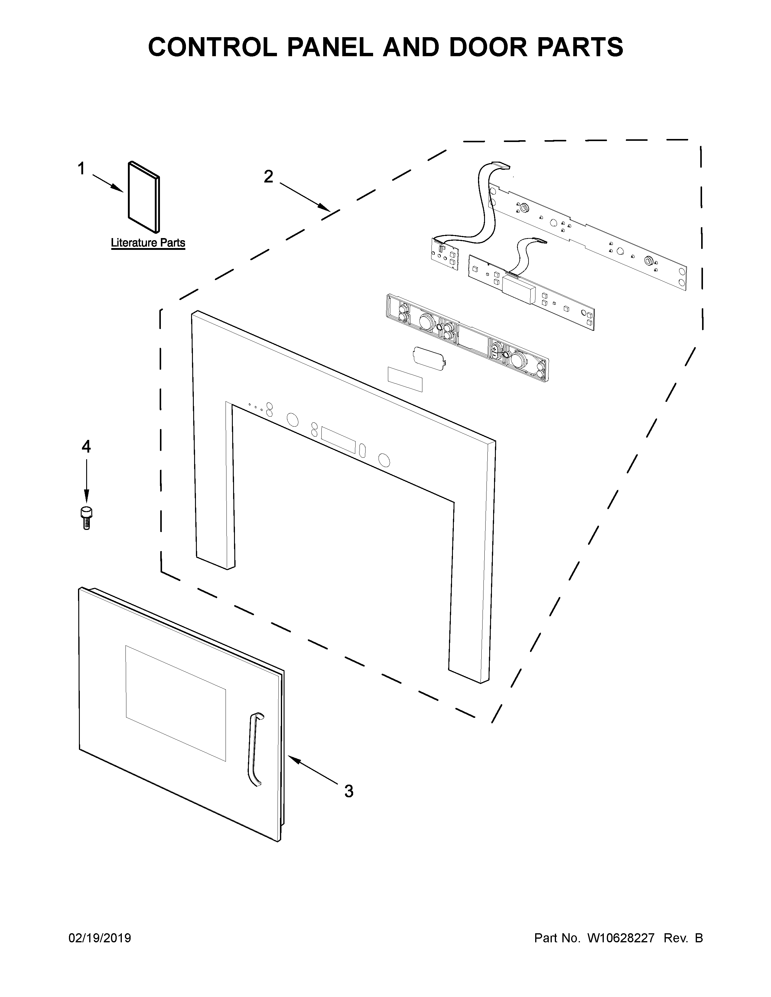 Control panel and door parts