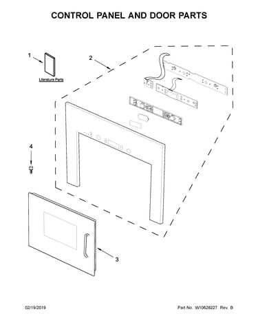 Control panel and door parts