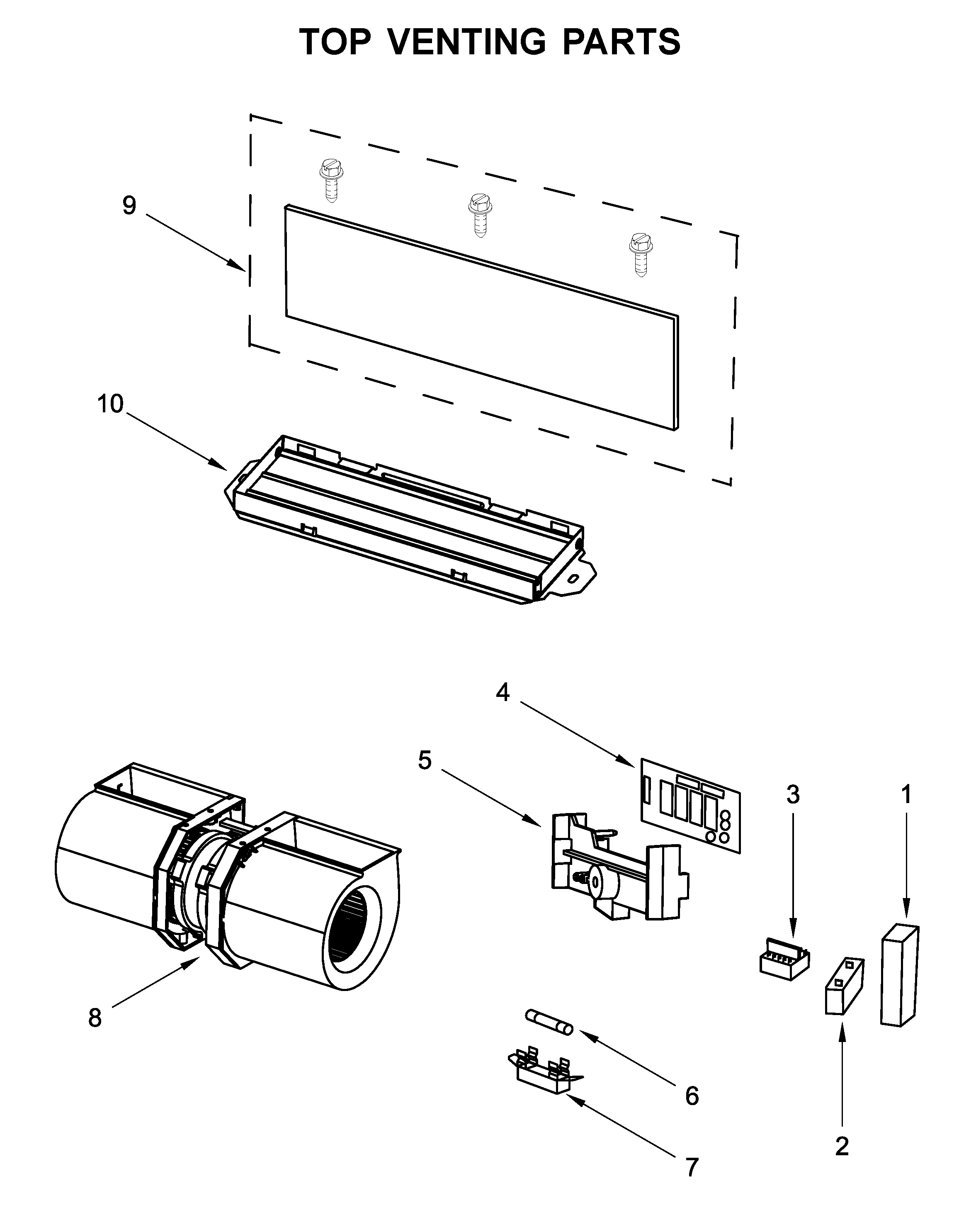 Top venting parts