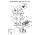 KitchenAid 5KSM156WCEIB4 case, gearing and planetary unit diagram