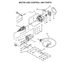KitchenAid 5KSM156SFBPI4 motor and control unit parts diagram