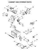 Cabinet and stirrer parts