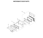 KitchenAid KOCE500EWH08 microwave door parts diagram