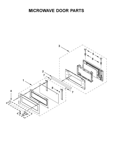 Microwave door parts