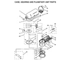 KitchenAid 5KSM175PSRCA0 case, gearing and planetary unit parts diagram