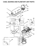 Case, gearing and planetary unit parts