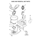 KitchenAid 5KSM175PSRBK0 base and pedestal unit parts diagram